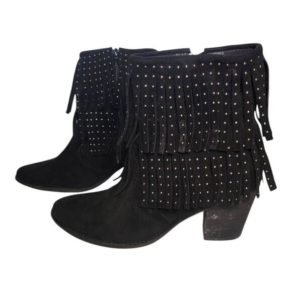 Coconuts By Matisse Flint Women Ankle Low Heel Booties Size 11 M Black - Picture 1 of 9